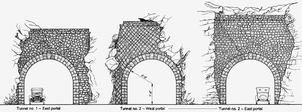 Mosier Twin Tunnels drawing