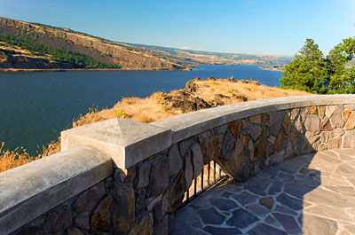 Masonry work at viewpoint