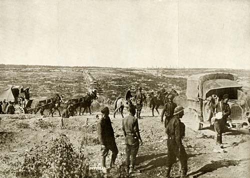 Photograph U.S. Army builds road in France during WWI