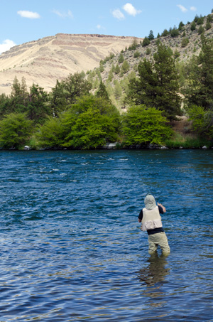 fly fishing on the Deschutes River