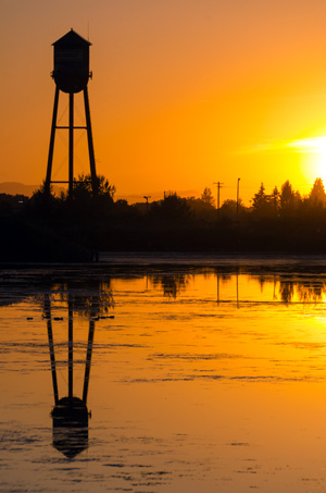 Cheadle Lake at sunset