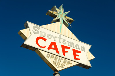 Sportsman Cafe sign