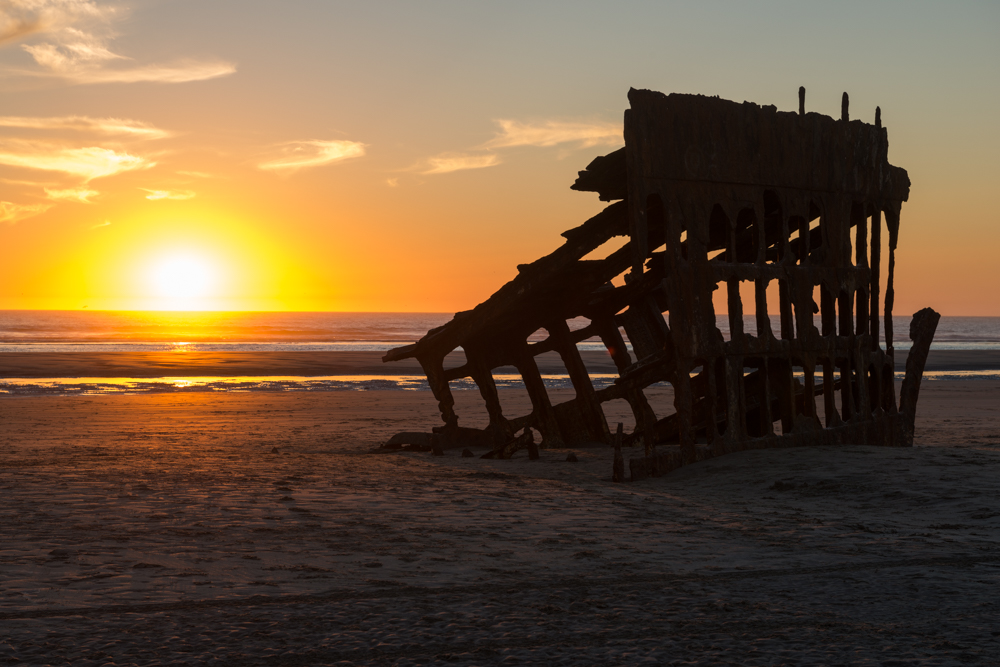 wrecked ship at Fort Stevens State Park