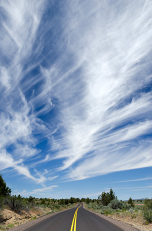 clouds over the highway