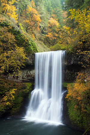 waterfall in autumn